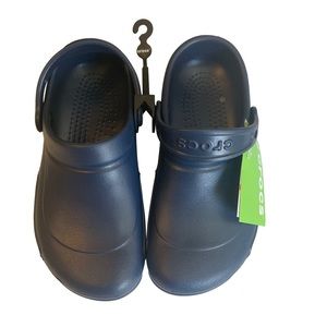 NWT CROCS at Work Bistro Navy Blue Roomy Fit Unisex M5/W7